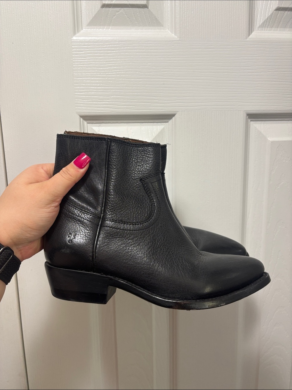 Frye Billy Leather Zip Western Booties